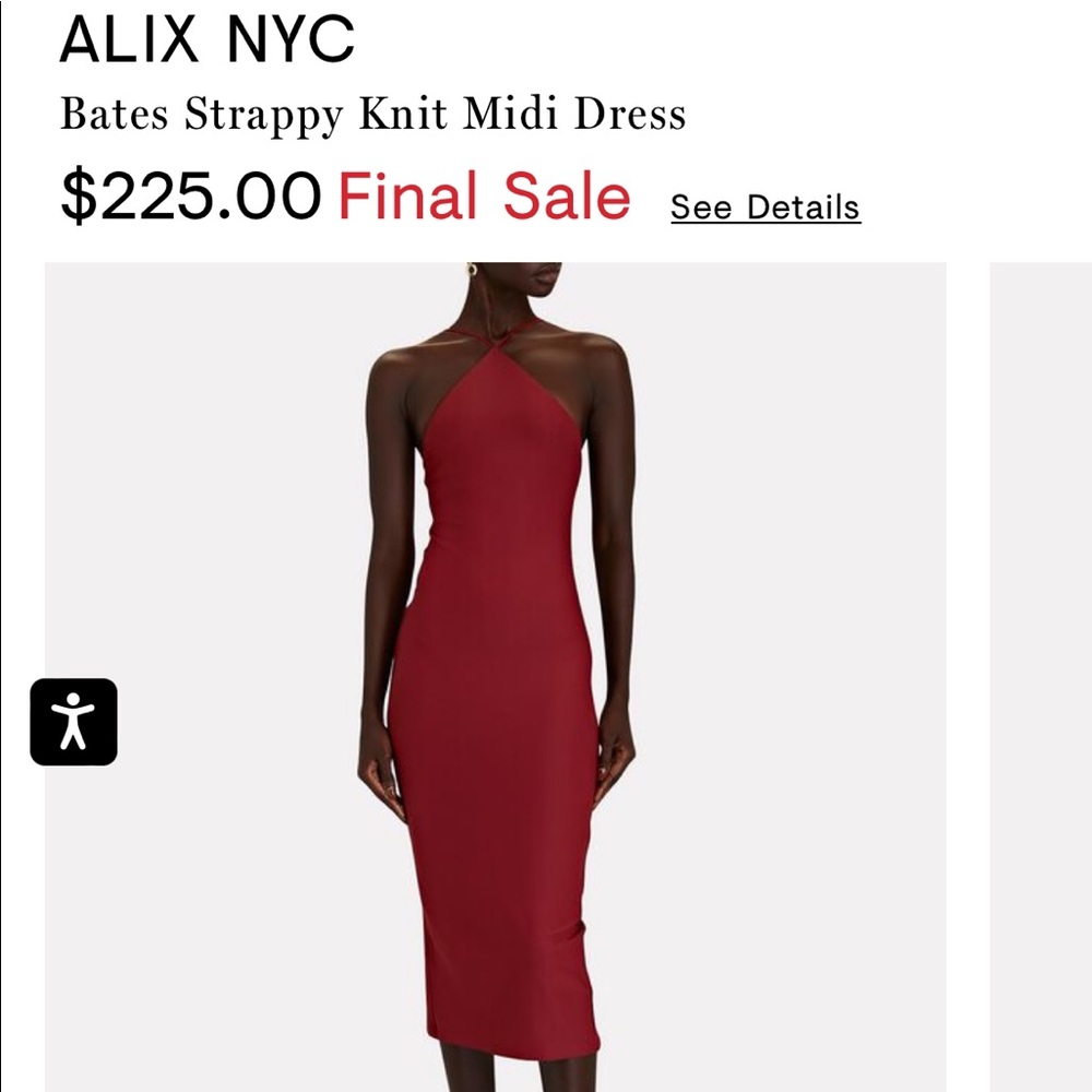 ALIX NYC Bates Strappy Knit Midi Dress